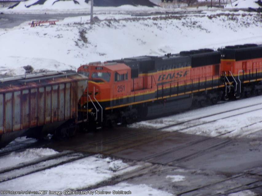 BNSF 251 in the Snow